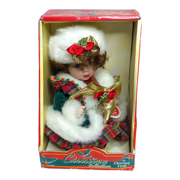 2003 Christina Collection Porcelain Doll Christmas Holiday Limited Edition Vtg - Picture 1 of 7